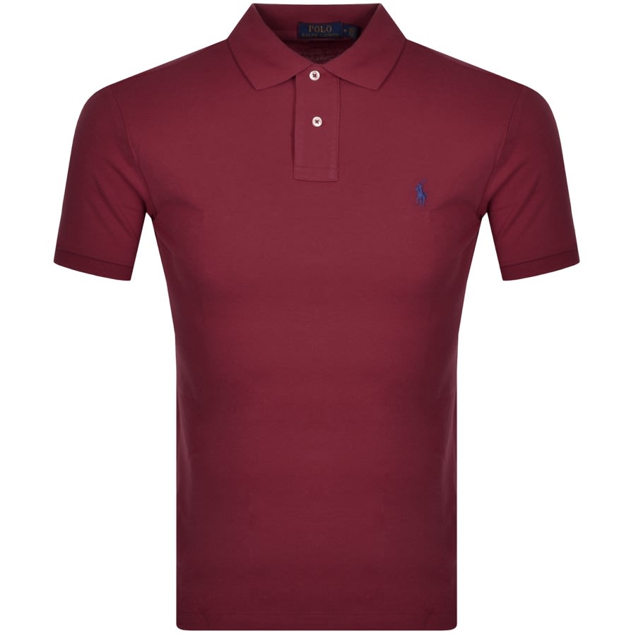 Alternative Image for ProductRalph Lauren Slim Fit Polo T Shirt Burgundy1